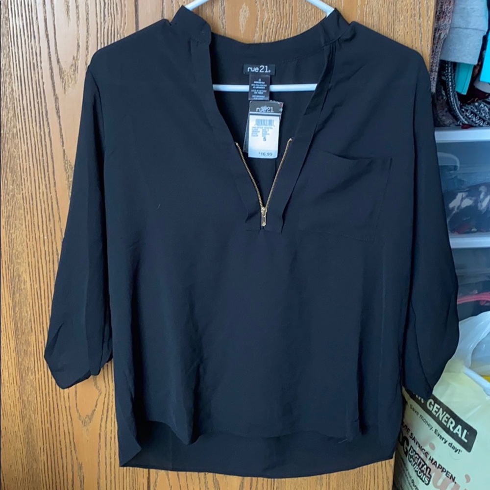 Black blouse.